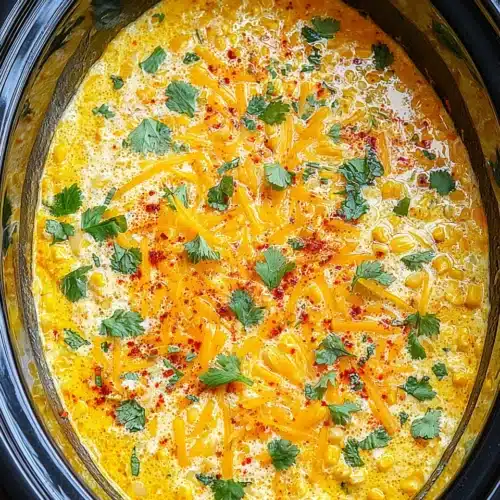 Crock Pot Street Corn Dip: The Creamy Crowd-Pleaser 1 Creamy crock pot street corn dip with cheese and cilantro in slow cooker