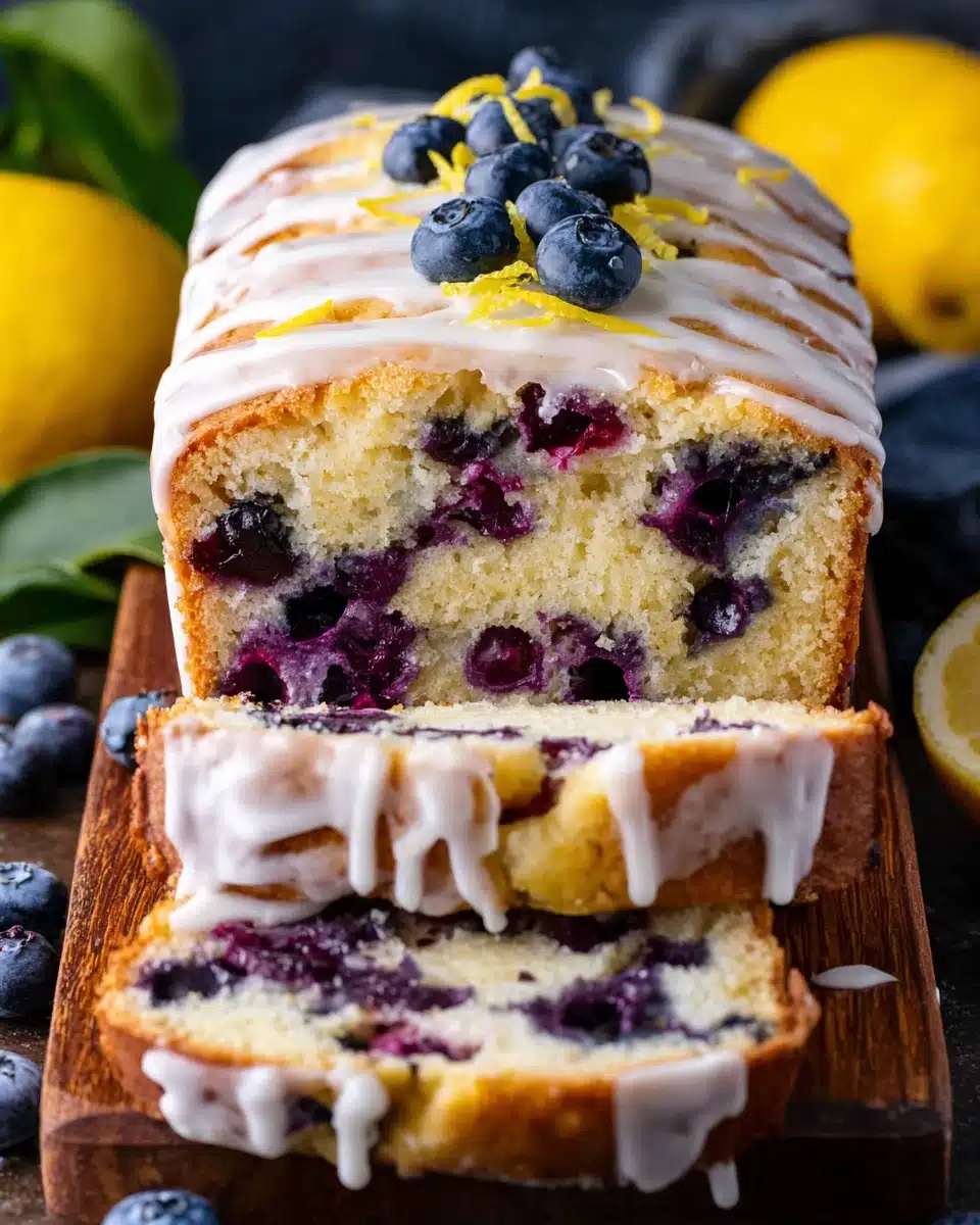 Lemon Blueberry Yogurt Cake with White Icing and Fresh Berries Lemon blueberry yogurt cake with white icing and fresh blueberries