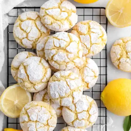 Delicious lemon crinkle cookies perfect for any occasion.