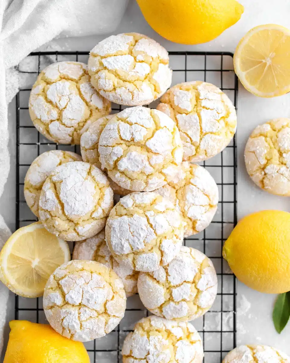 Delicious lemon crinkle cookies perfect for any occasion.
