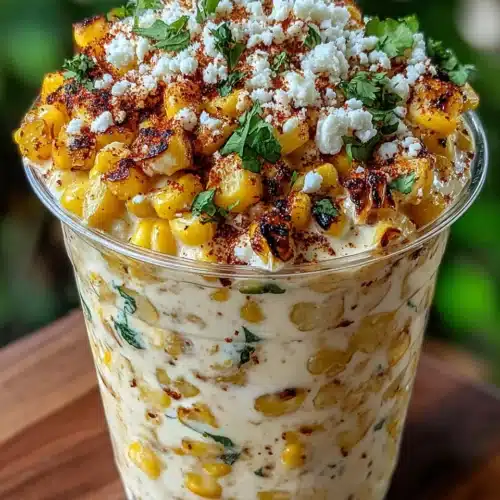 Creamy Mexican corn salad side dish with Cotija cheese and cilantro