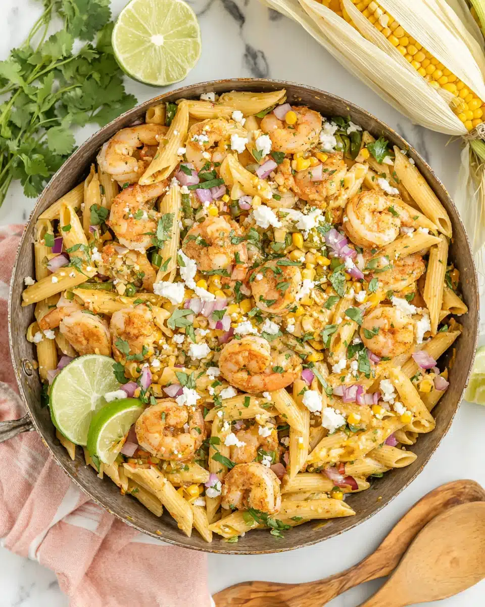 Mexican Street Corn Pasta Salad with Shrimp: Deliciously Easy