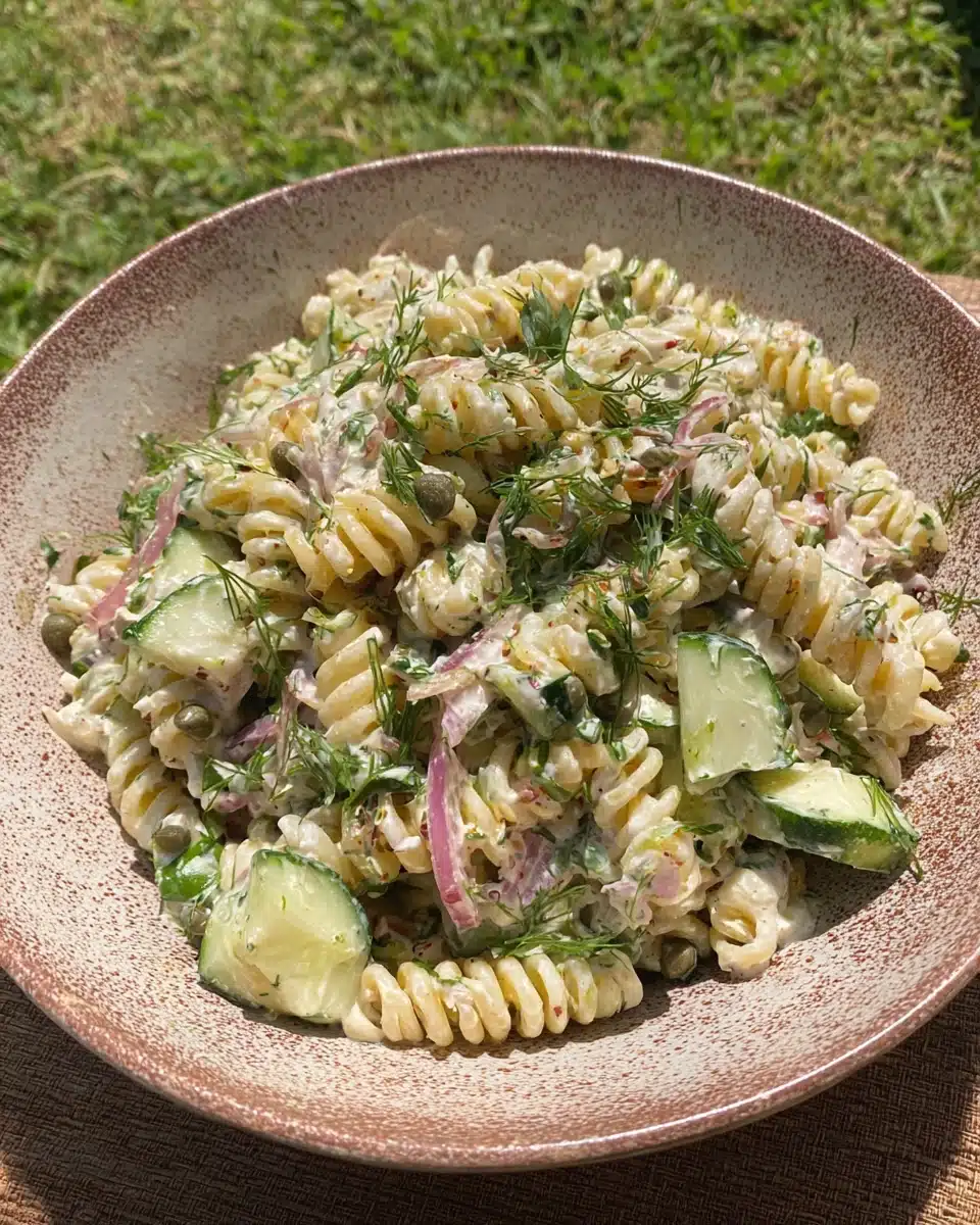 Pasta Salad with Goat Cheese Vinaigrette: A Creamy Delight