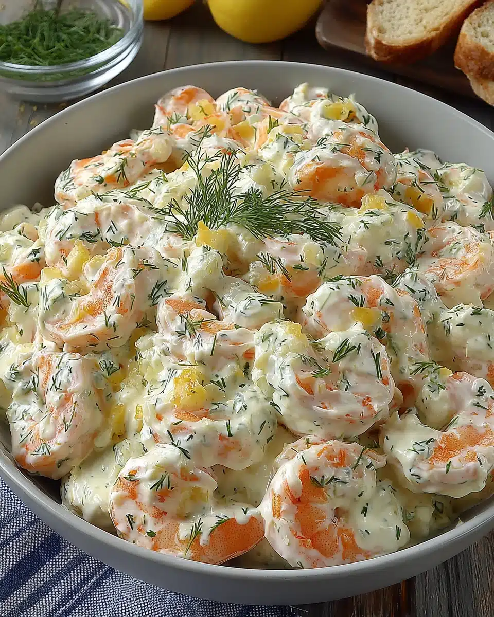 Delicious Shrimp Salad Recipe Creamy shrimp salad recipe with fresh herbs.