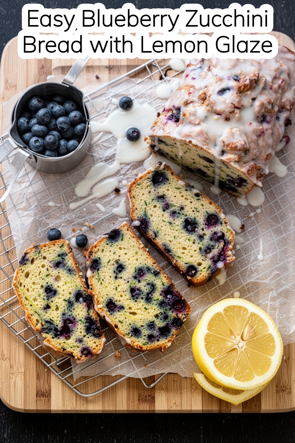 Blueberry Zucchini Bread with Lemon Glaze: A Delightful Treat 1 blueberry zucchini bread with lemon glaze