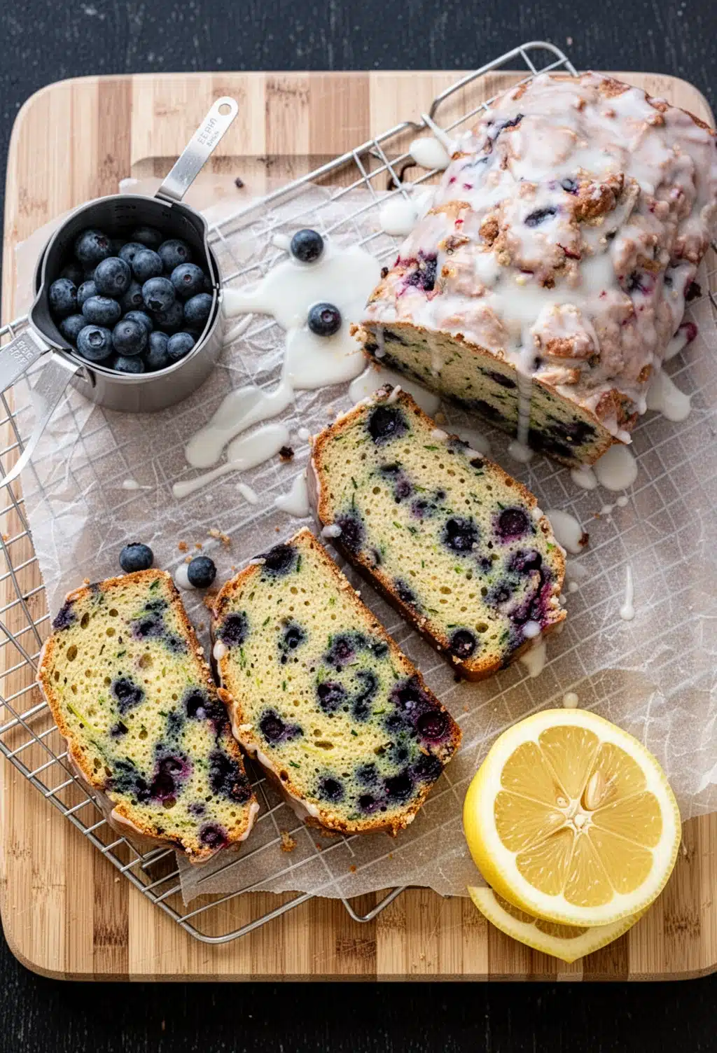 Blueberry Zucchini Bread with Lemon Glaze: A Delightful Treat