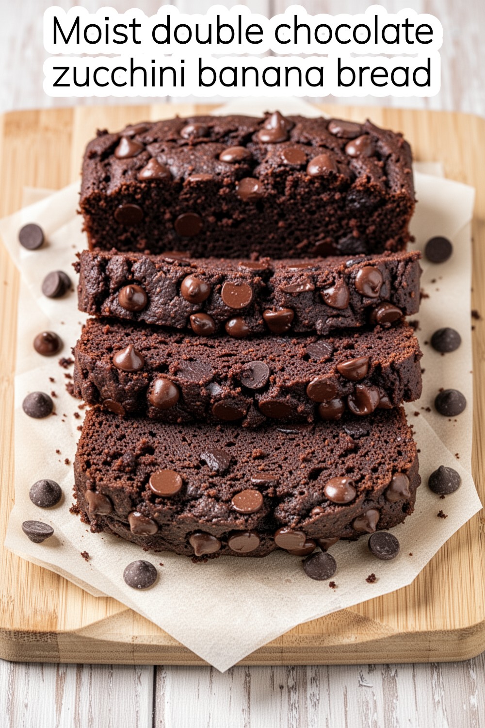 double chocolate zucchini banana bread