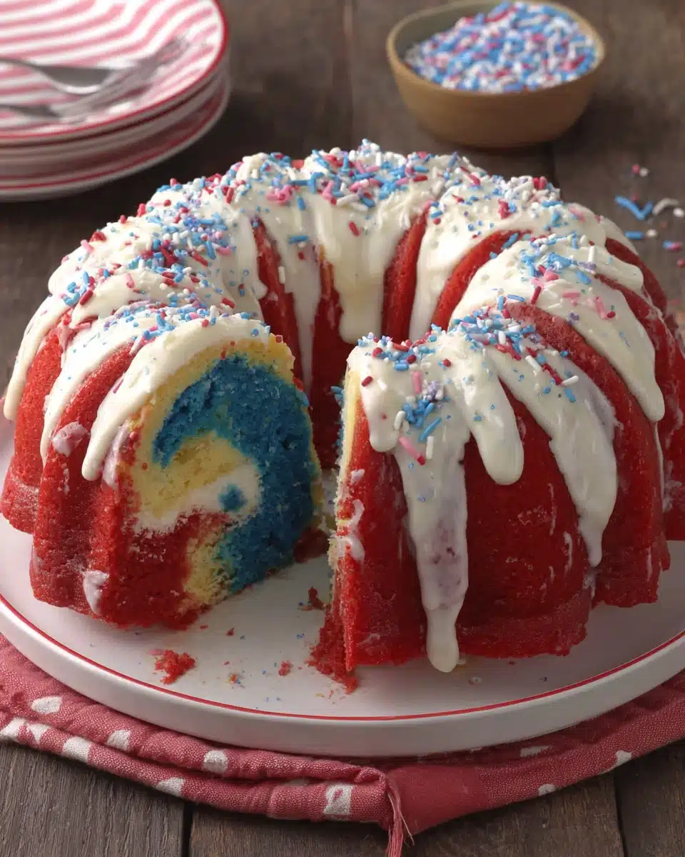Firecracker Red, White and Blue Cake: A Festive Delight