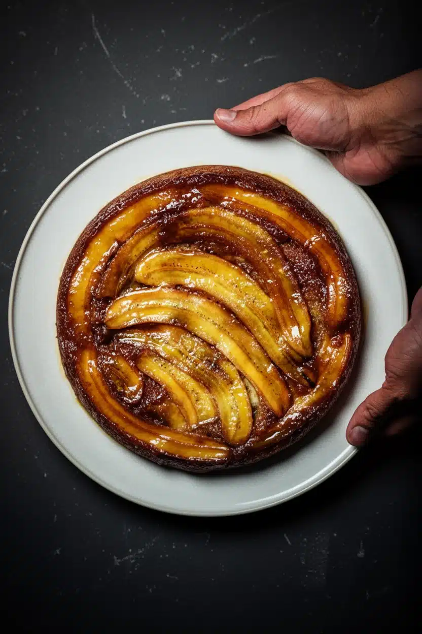 Ghee and Cardamom Upside Down Banana Cake: Indulgent Delight