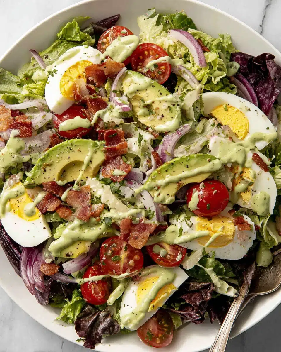 Deliciously Healthy Green Goddess Cobb Salad Recipe