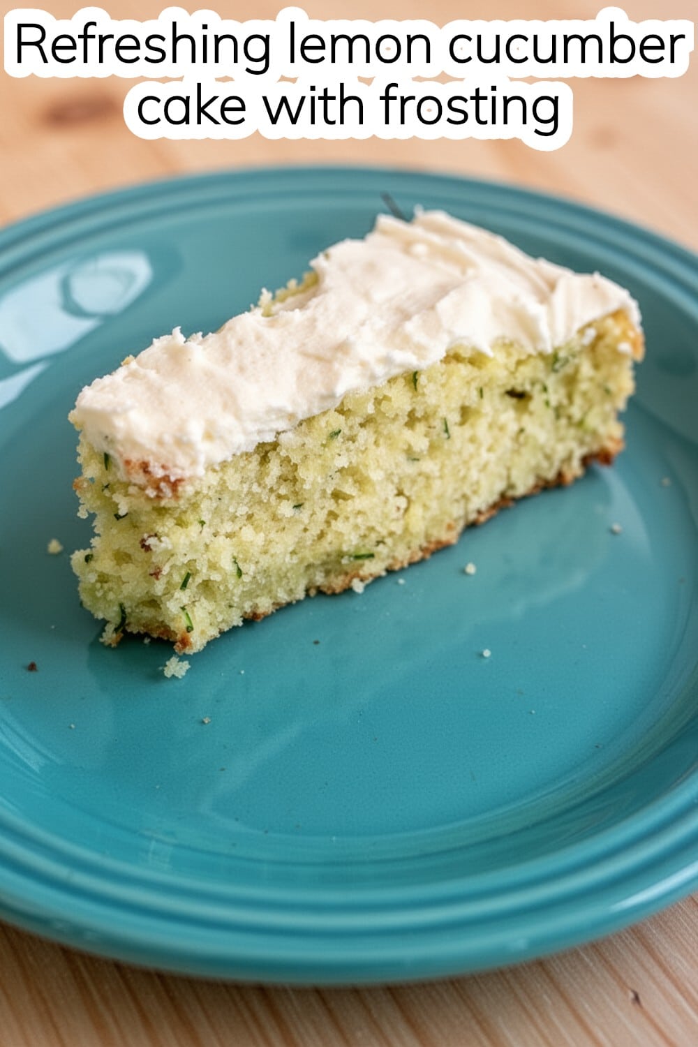 lemon cucumber cake with frosting