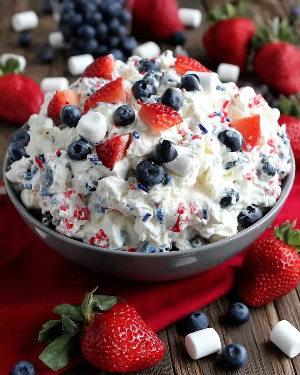 Red White & Blue Fluff Salad: A Delightful Treat