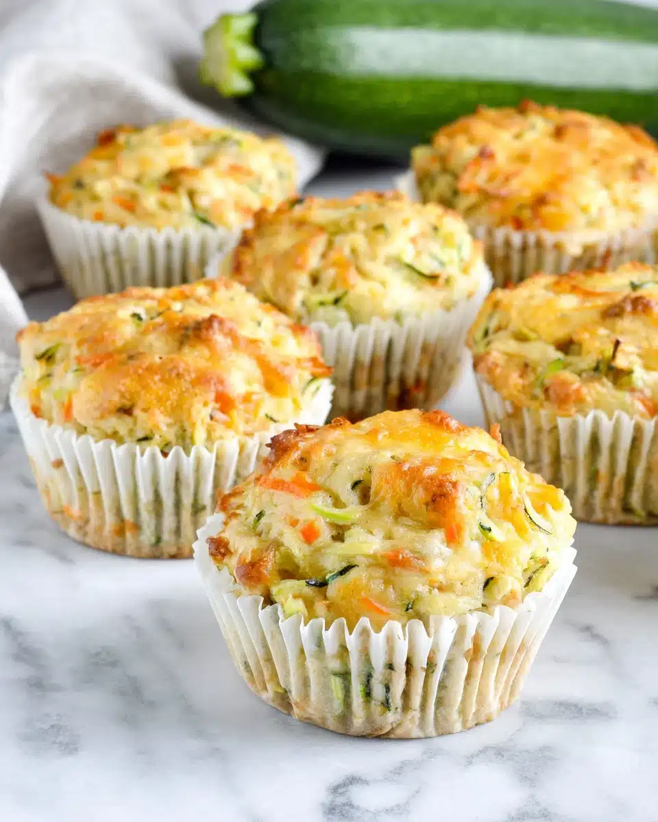 Toddler vegetable muffins with zucchini, carrots, and cheese in white liners