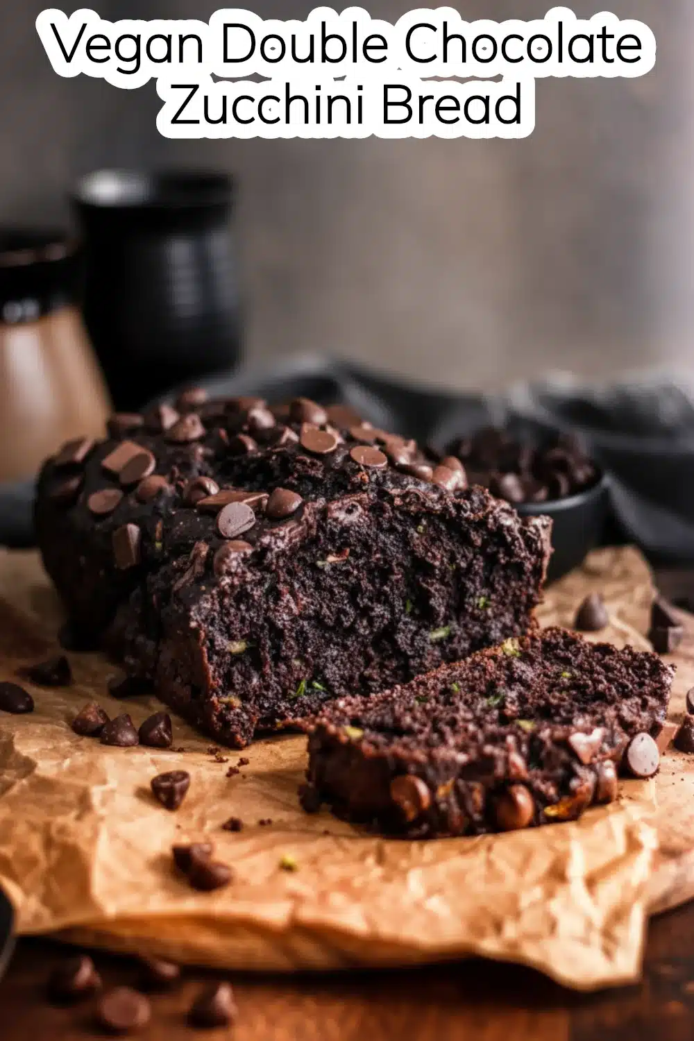 vegan double chocolate zucchini bread