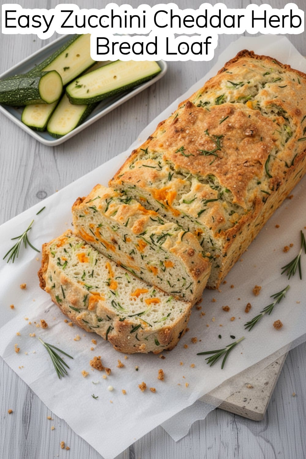 zucchini cheddar herb bread
