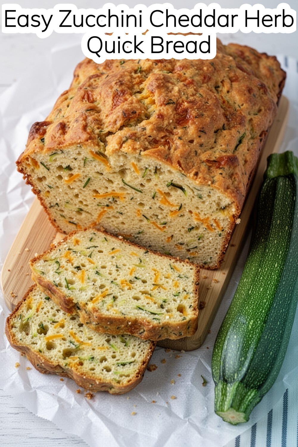 Zucchini Cheddar Herb Buttermilk Quick Bread: A Savory Delight 1 zucchini cheddar herb buttermilk quick bread