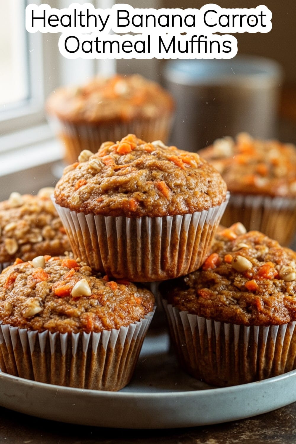 banana carrot oatmeal muffins