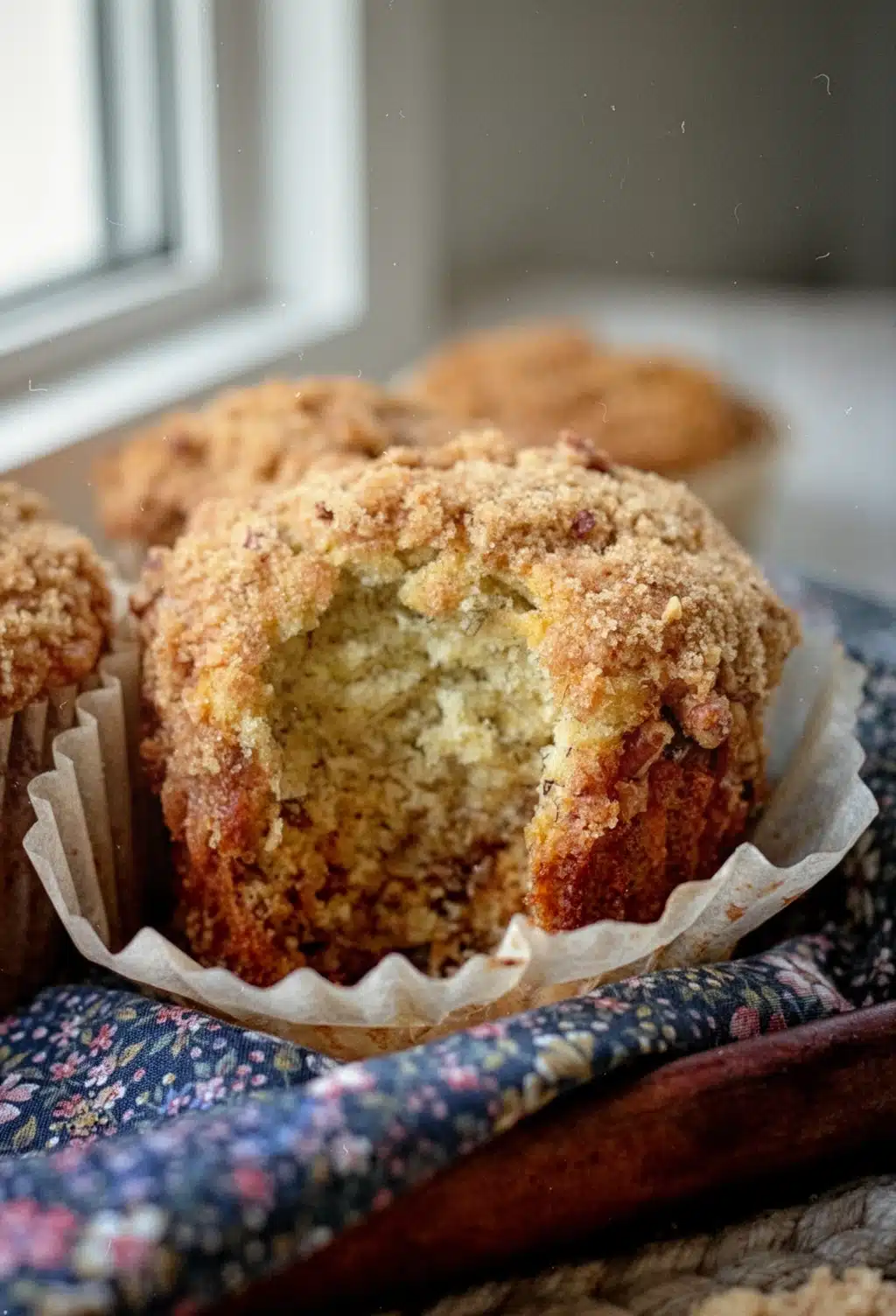 The Best Banana Muffins with Crumb Topping