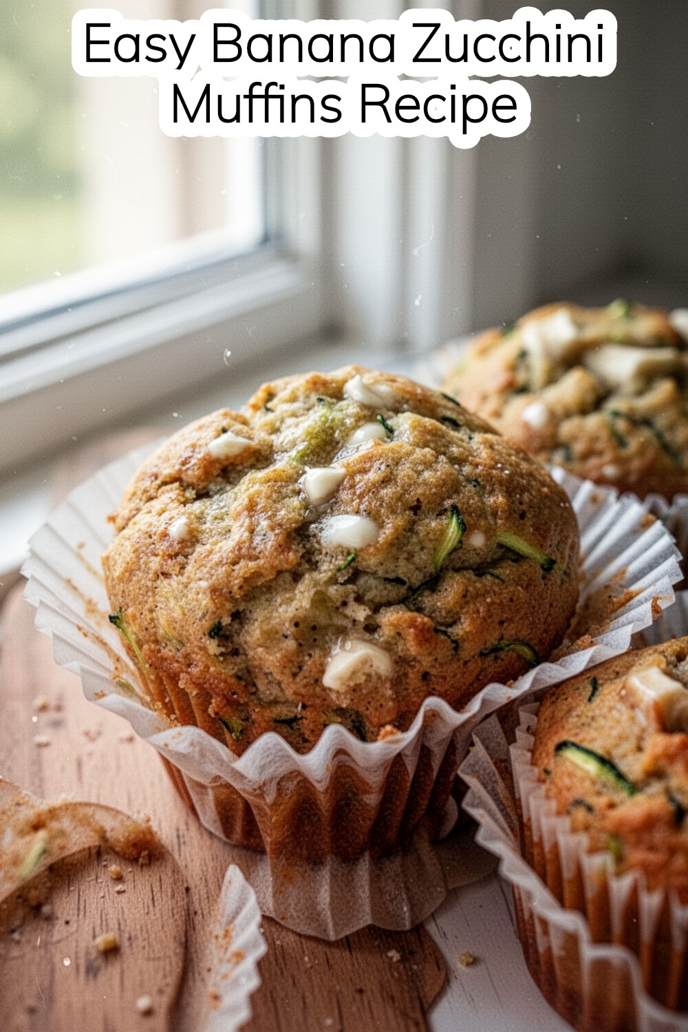 banana zucchini muffins