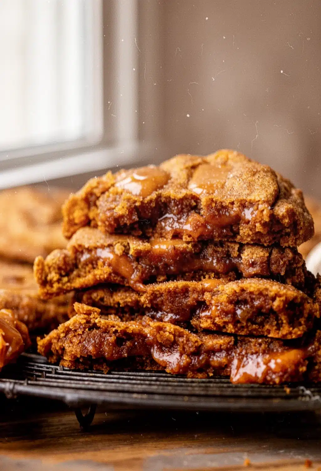 Deliciously Soft Caramel Pumpkin Cake Cookies
