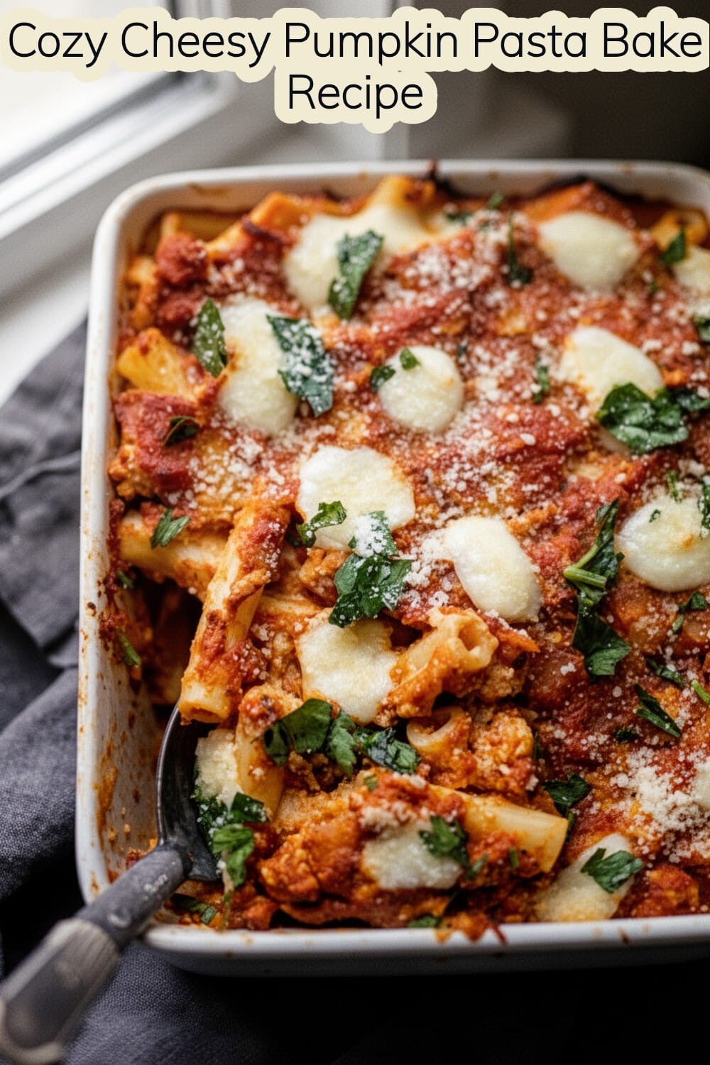 cheesy pumpkin pasta bake