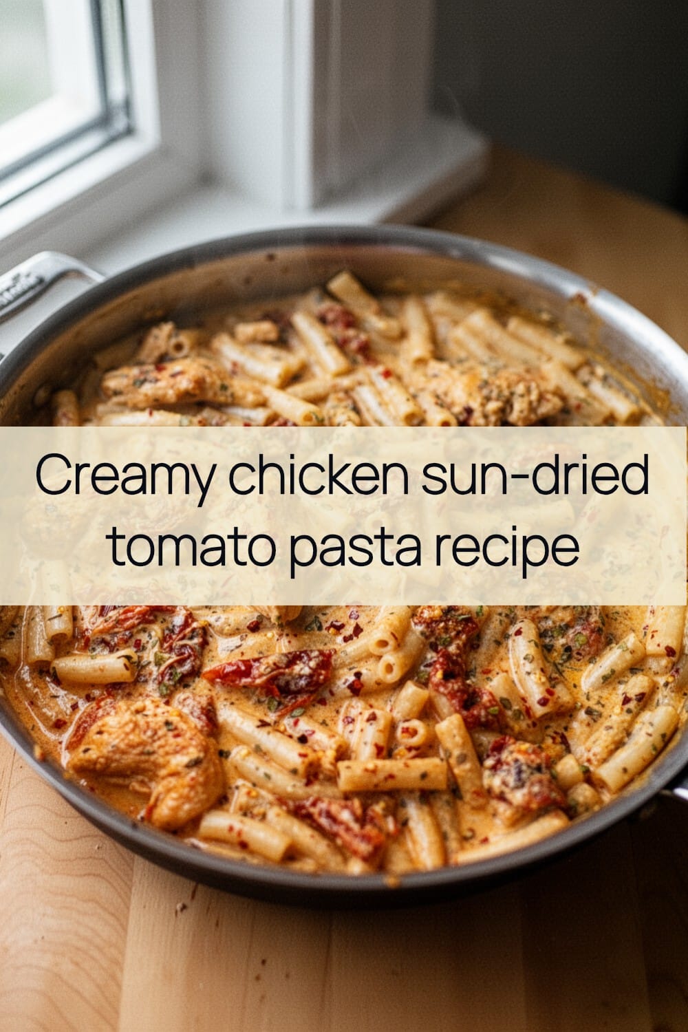 chicken sun-dried tomato pasta with mozzarella sauce