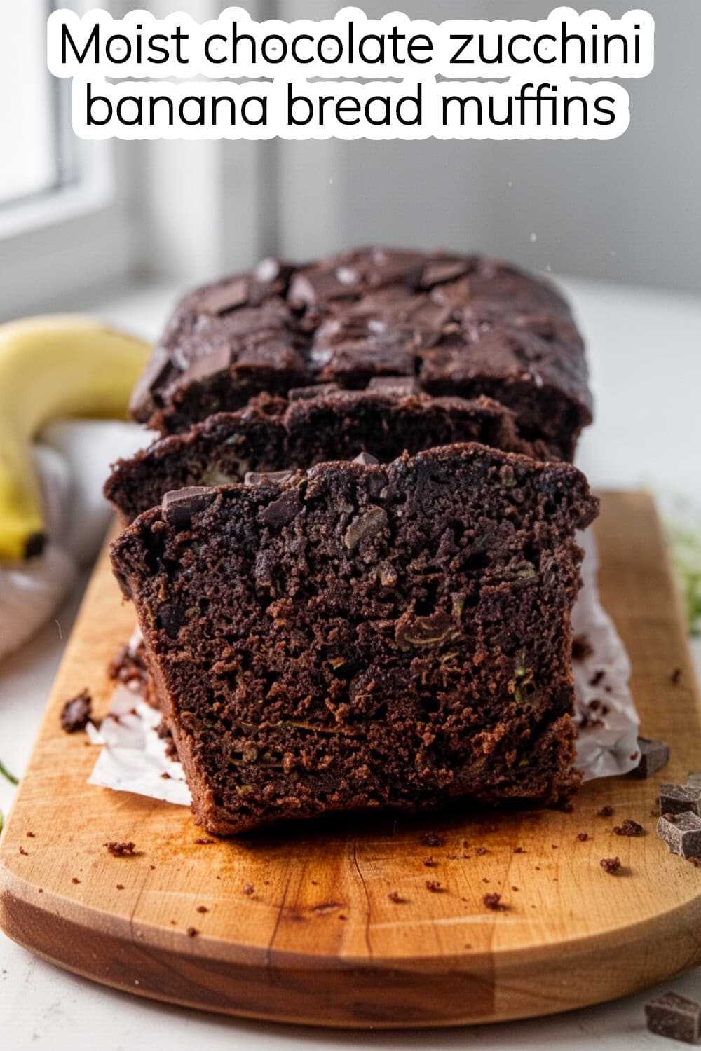 Delicious Chocolate Zucchini Banana Bread Muffins 1 chocolate zucchini banana bread muffins