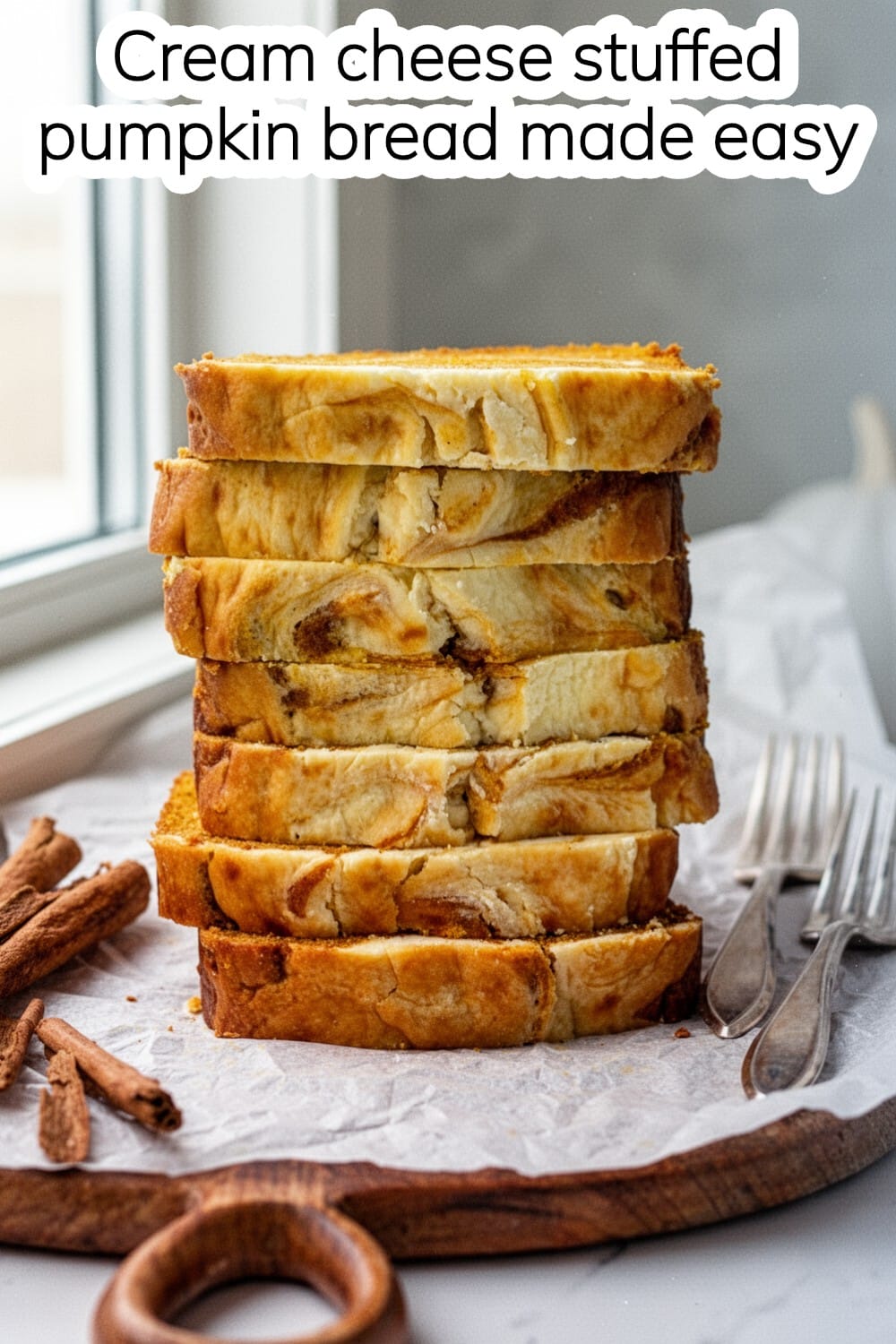 cream cheese stuffed pumpkin bread