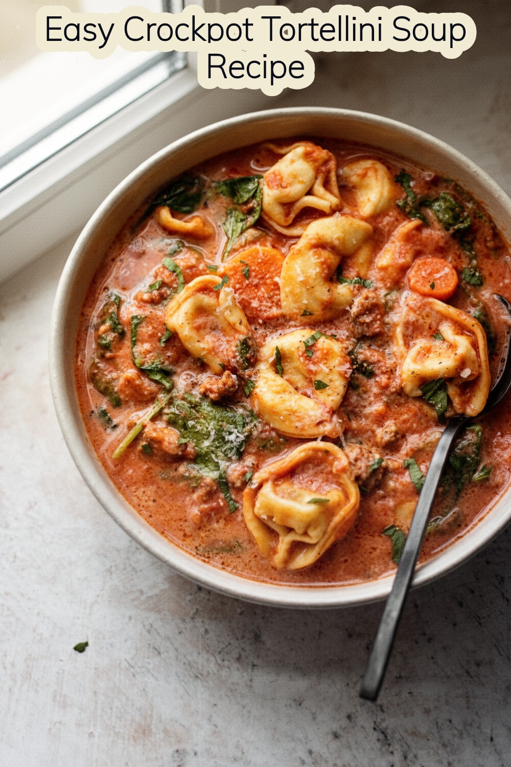 crockpot tortellini soup