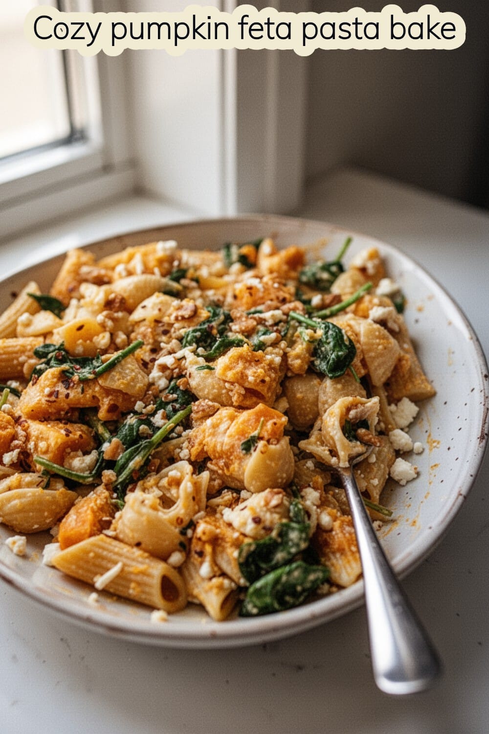pumpkin feta pasta