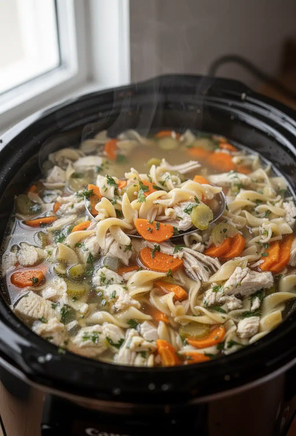 Slow Cooker Chicken Noodle Soup: Comforting and Easy